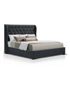 King Size Gas Lift Bed Frame Charcoal