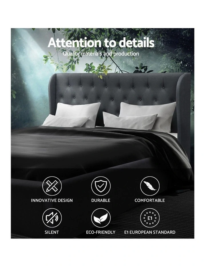 King Size Gas Lift Bed Frame Charcoal 5 King Size Gas Lift Bed Frame Charcoal - Image 3