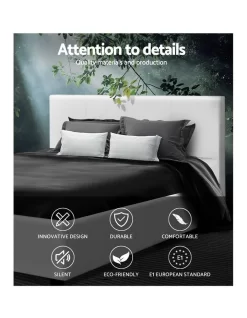 Double Full Size Bed Frame Base Mattress Platform White Leather Wooden NEO -Household Items Shop 795723670 3 720x928