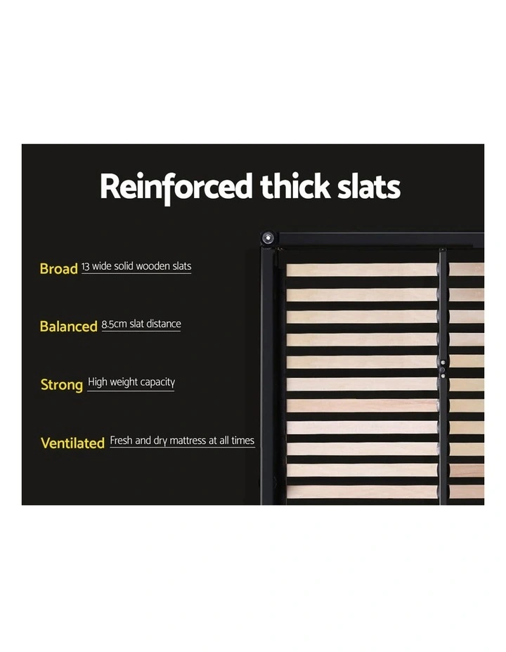 Double Size Bed Frame Gas Lift Linen Fabric Wooden Storage Steel Grey 8 Double Size Bed Frame Gas Lift Linen Fabric Wooden Storage Steel Grey - Image 6