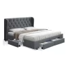 Queen Size Bed Frame Base Mattress With Storage Drawer Grey Fabric MILA -Household Items Shop 795731320 1 720x928