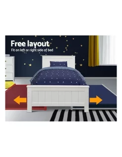 KING SINGLE Size Pull Out Trundle Bed Frame Timber Pine Wood White Mattress Base Platform Bedroom Drawers -Household Items Shop 795839950 6 720x928