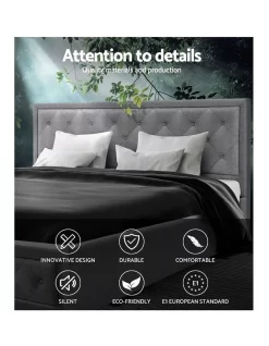 Bed Frame Double Full Size Gas Lift Base With Storage Grey Fabric TIYO -Household Items Shop 795855700 4 720x928