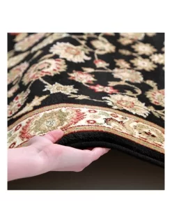 Istanbul Collection Traditional Floral Pattern Black Rug -Household Items Shop 798039910 4 720x928