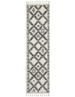 Saffron 33 White Runner Rug