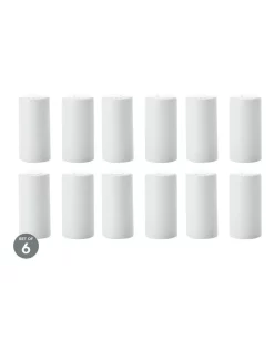 Maxwell & Williams White Basics Cylindrical Salt & Pepper Set Of 6