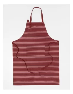 Chef'S Apron Red Stripe
