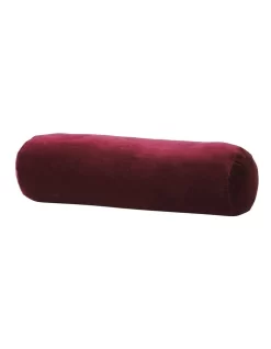 Luxury Velvet Bolster Cushion Merlot