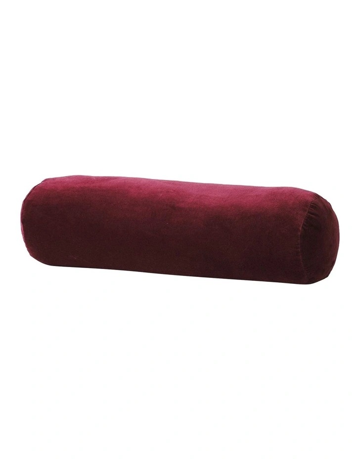 Luxury Velvet Bolster Cushion Merlot 3 Luxury Velvet Bolster Cushion Merlot