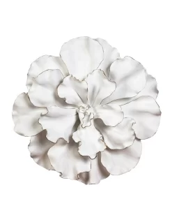 Flower Wall Plaque White