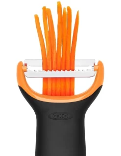 OXO Julienne Prep Peeler In Black/Orange -Household Items Shop 804906280 3 1 720x928