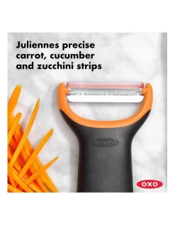 OXO Julienne Prep Peeler In Black/Orange -Household Items Shop 804906280 5 720x928