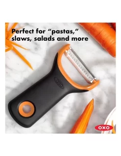 OXO Julienne Prep Peeler In Black/Orange -Household Items Shop 804906280 7 720x928