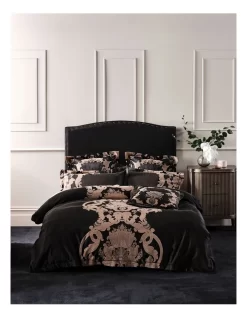 Dionisia Quilt Cover Set Black
