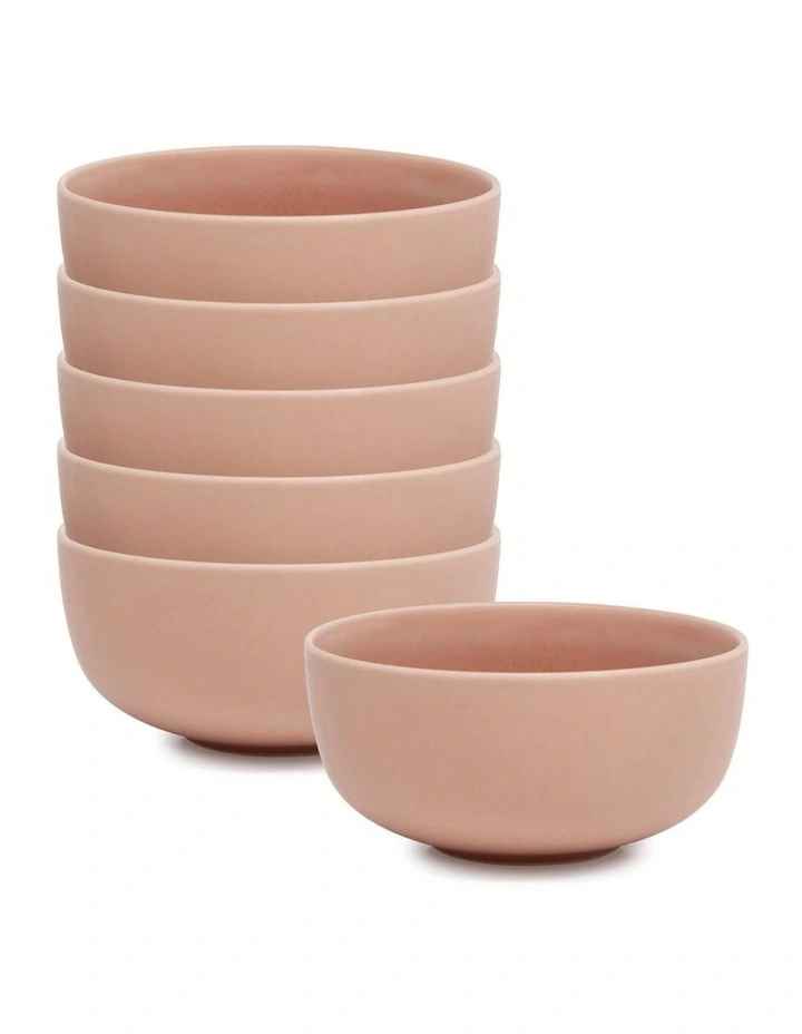 Hue Cereal Bowl Blush Set Of 6 14cm 3 Hue Cereal Bowl Blush Set Of 6 14cm