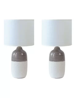 Botany Ceramic Table Lamp Set Of 2