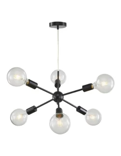 Sputnik Groovy Satellite Pendant Light 6 Lights