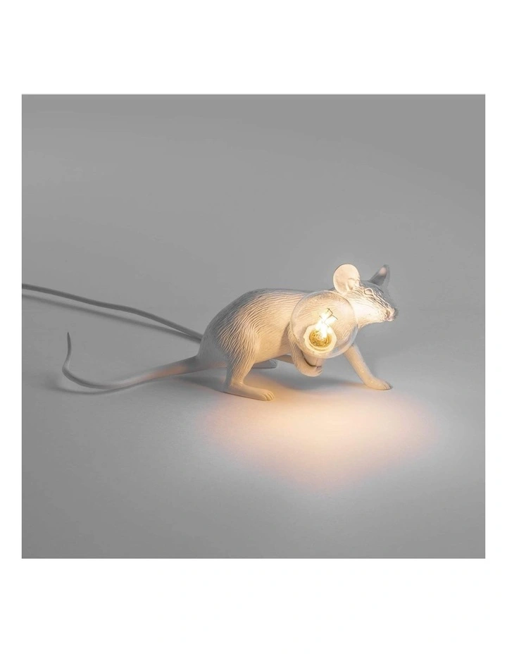 Seletti Mouse Lamp Lying White 4 Seletti Mouse Lamp Lying White - Image 2