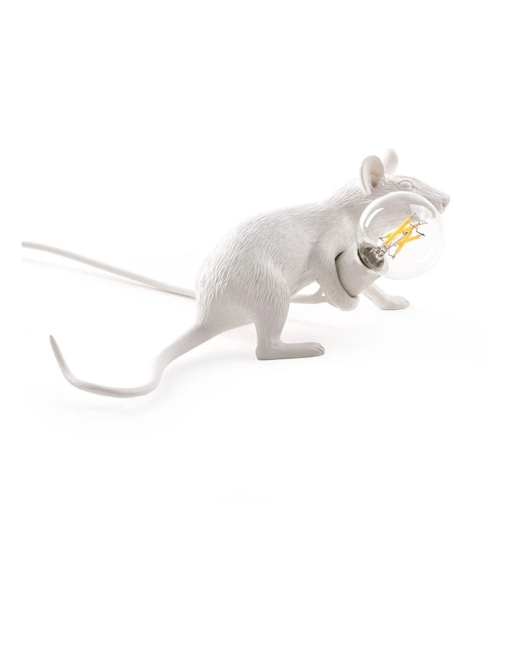Seletti Mouse Lamp Lying White 6 Seletti Mouse Lamp Lying White - Image 4