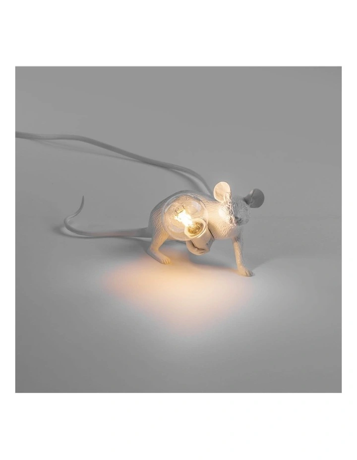 Seletti Mouse Lamp Lying White 8 Seletti Mouse Lamp Lying White - Image 6