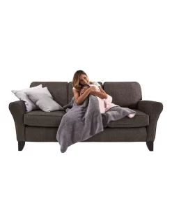 Reversible Sherpa Heated Throw Pink/Grey -Household Items Shop 809467930 4 720x928