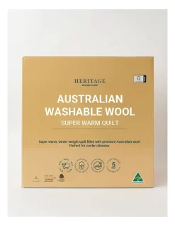 Heritage Australian Washable Wool Warm Quilt