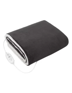 Breville Lush Plush Reversible Heated Throw In Dusk Grey