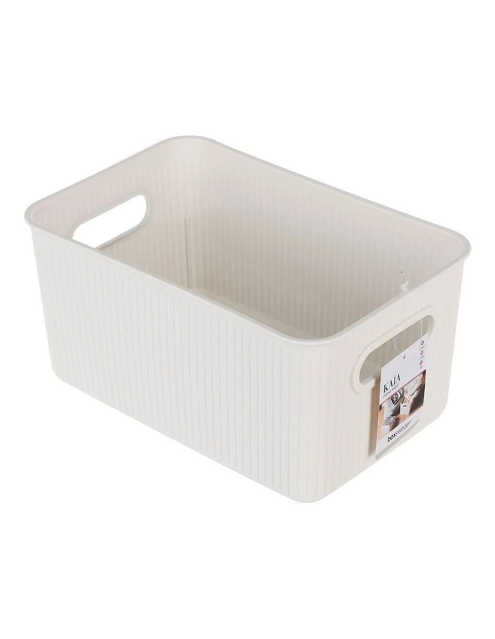 27.5cm Kaia Storage Basket Organiser Container W/ Handles Assorted 6 27.5cm Kaia Storage Basket Organiser Container W/ Handles Assorted - Image 4