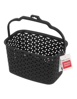 Wicker Design Peg Basket Storage Holder/Organiser W/ Hook Assorted
