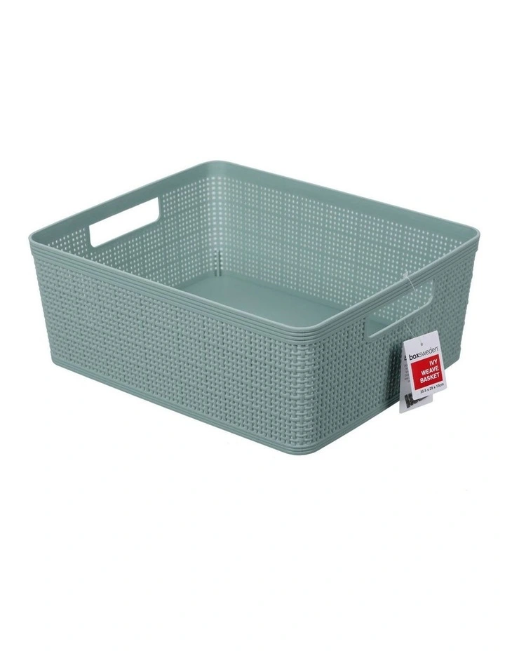 35.5cm Ivy Weave Basket Storage Home Organiser Container Large Assort 6 35.5cm Ivy Weave Basket Storage Home Organiser Container Large Assort - Image 4