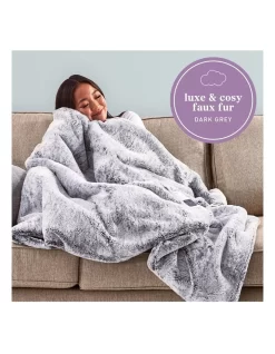 Feel Perfect Faux Fur Heated Throw Blanket In Grey 11 Feel Perfect Faux Fur Heated Throw Blanket In Grey -Household Items Shop 814452040 3 1 720x928
