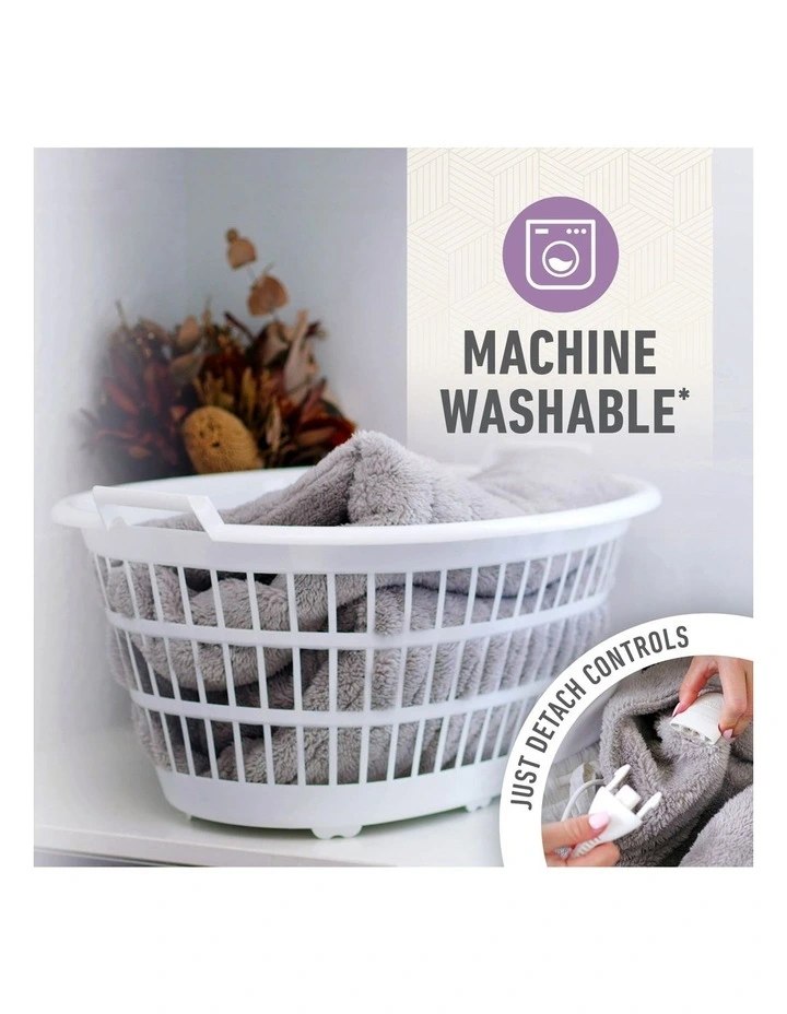 Feel Perfect Faux Fur Heated Throw Blanket In Grey 9 Feel Perfect Faux Fur Heated Throw Blanket In Grey - Image 7