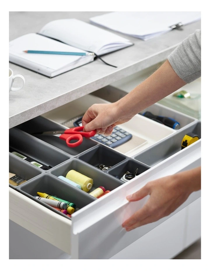 Joseph Joseph Blox 10-piece Drawer Organiser Set Grey 6 Joseph Joseph Blox 10-piece Drawer Organiser Set Grey - Image 4