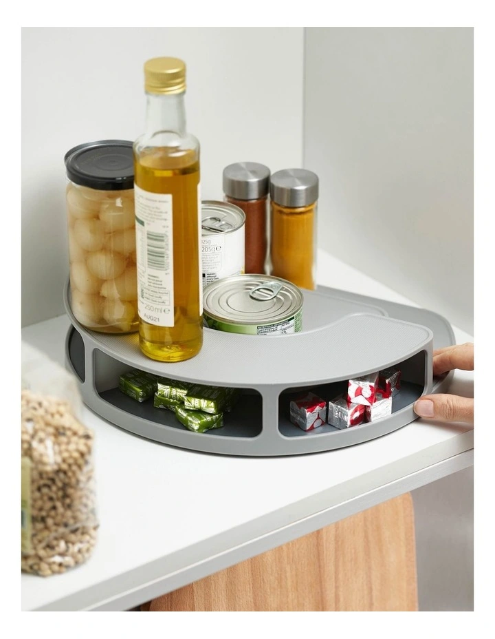Joseph Joseph CupboardStore Rotating Organiser Grey 4 Joseph Joseph CupboardStore Rotating Organiser Grey - Image 2