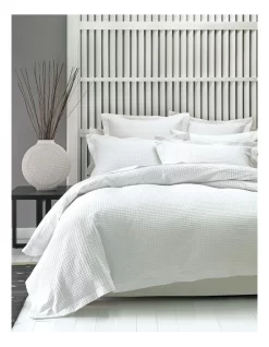 Linen House Deluxe Waffle Quilt Cover Set White