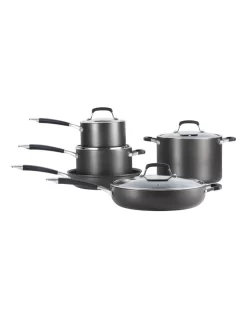 Essentials 5 Piece Non-Stick Cookset With Silicone Handles