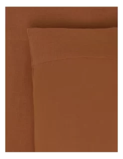 Sandy Cape Washed Belgian Linen Sheet Set Earth