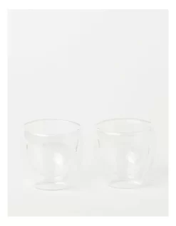 Double Wall Glass Espresso 80ml Set Of 2