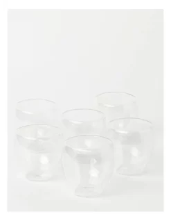 Double Wall Glass 250ml Set Of 6