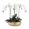 Real Touch PEVA 6 Stems White Phalaenopsis Arrangement In Golden Pot 1 Real Touch PEVA 6 Stems White Phalaenopsis Arrangement In Golden Pot -Household Items Shop 837980830 1 720x928