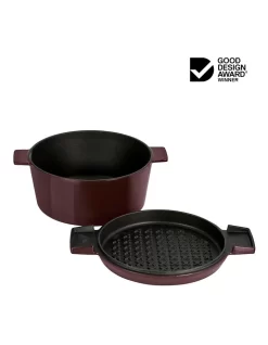 French Oven Grill Duo 24cm/3.5L In Bordeaux -Household Items Shop 838034470 4 1 720x928