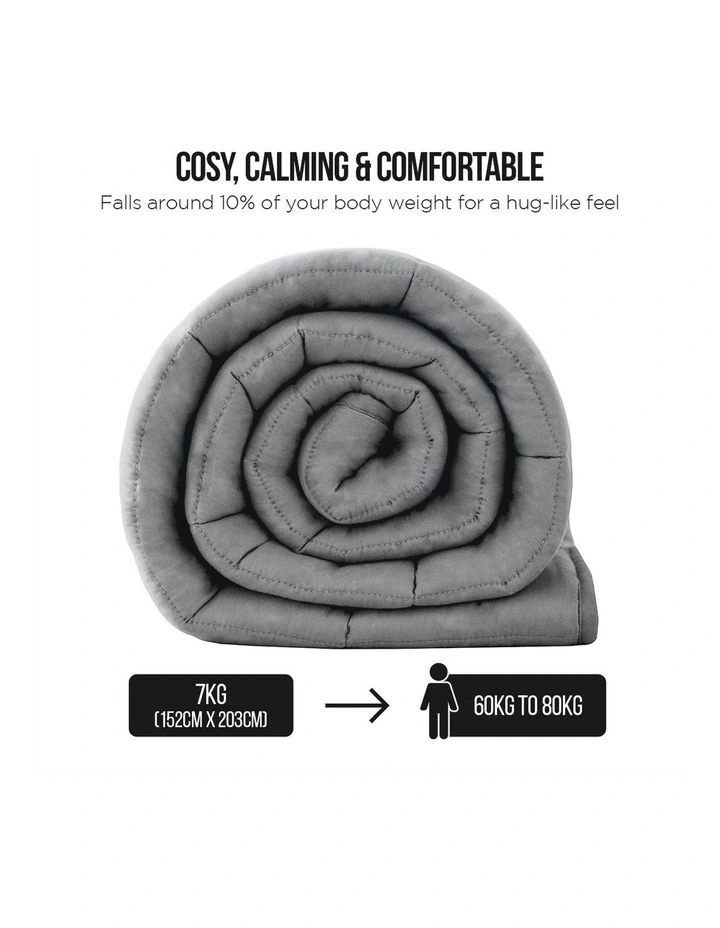 Heavy Weighted Blanket 7kg In Grey 6 Heavy Weighted Blanket 7kg In Grey - Image 4