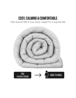Heavy Weighted Blanket 7Kg In White 12 Heavy Weighted Blanket 7Kg In White -Household Items Shop 840049390 4 1 720x928