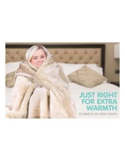 Mink Blanket Double Sided Queen Size Soft Plush Bed Faux Throw Rug 220 X 240cm -Household Items Shop 840050560 3 720x928