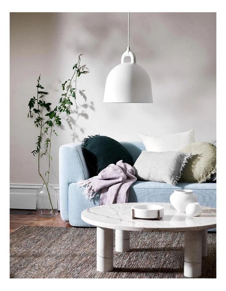 Vintage Linen Fringe Cushion In Dusk 5 Vintage Linen Fringe Cushion In Dusk - Image 3