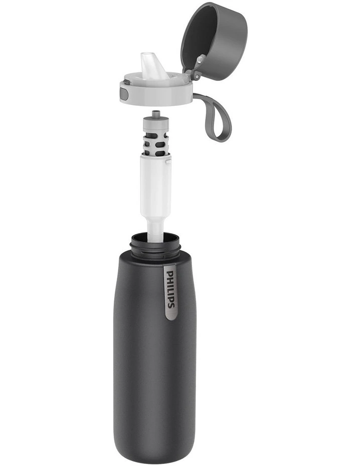 Philips Daily Straw Insulated 550ml Filtration Bottle Grey Daily Filter AWP2771GRR/79 4 Philips Daily Straw Insulated 550ml Filtration Bottle Grey Daily Filter AWP2771GRR/79 - Image 2