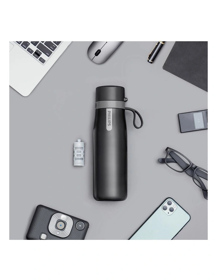 Philips Daily Straw Insulated 550ml Filtration Bottle Grey Daily Filter AWP2771GRR/79 7 Philips Daily Straw Insulated 550ml Filtration Bottle Grey Daily Filter AWP2771GRR/79 - Image 5