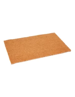 Nubra Plain Natural PVC Backed Coir Door Mat 60x90 Cm