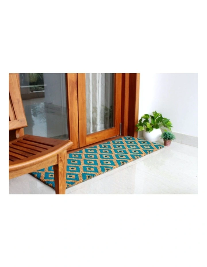 Kimberley Blue PVC Backed Coir Doormat 45x120 Cm 6 Kimberley Blue PVC Backed Coir Doormat 45x120 Cm - Image 4