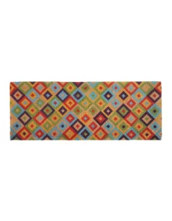 Saman Multicolor Coir Doormat 45x75 Cm